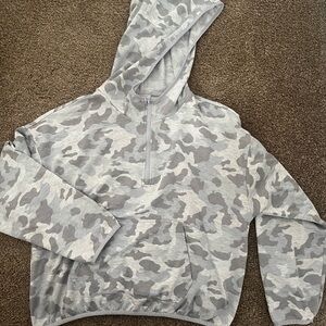 Olive & Oak Light Gray Patterned Hoodie